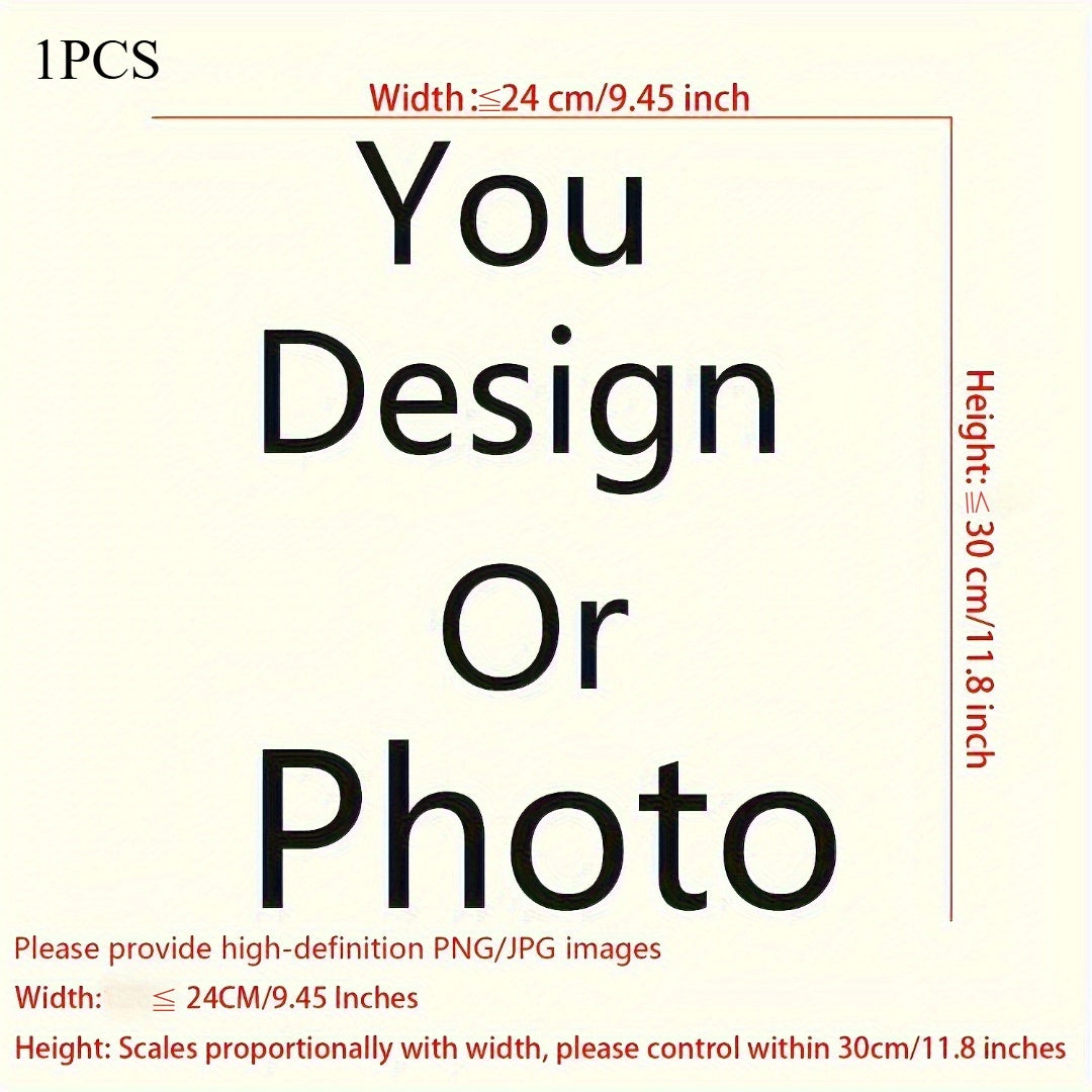 TEMU 1pc Customizable Diy Heat Transfer Iron-on Patches - Washable Pvc Material, Mixed Colors For Clothing, T-shirts, Shirts - Personalized Design &