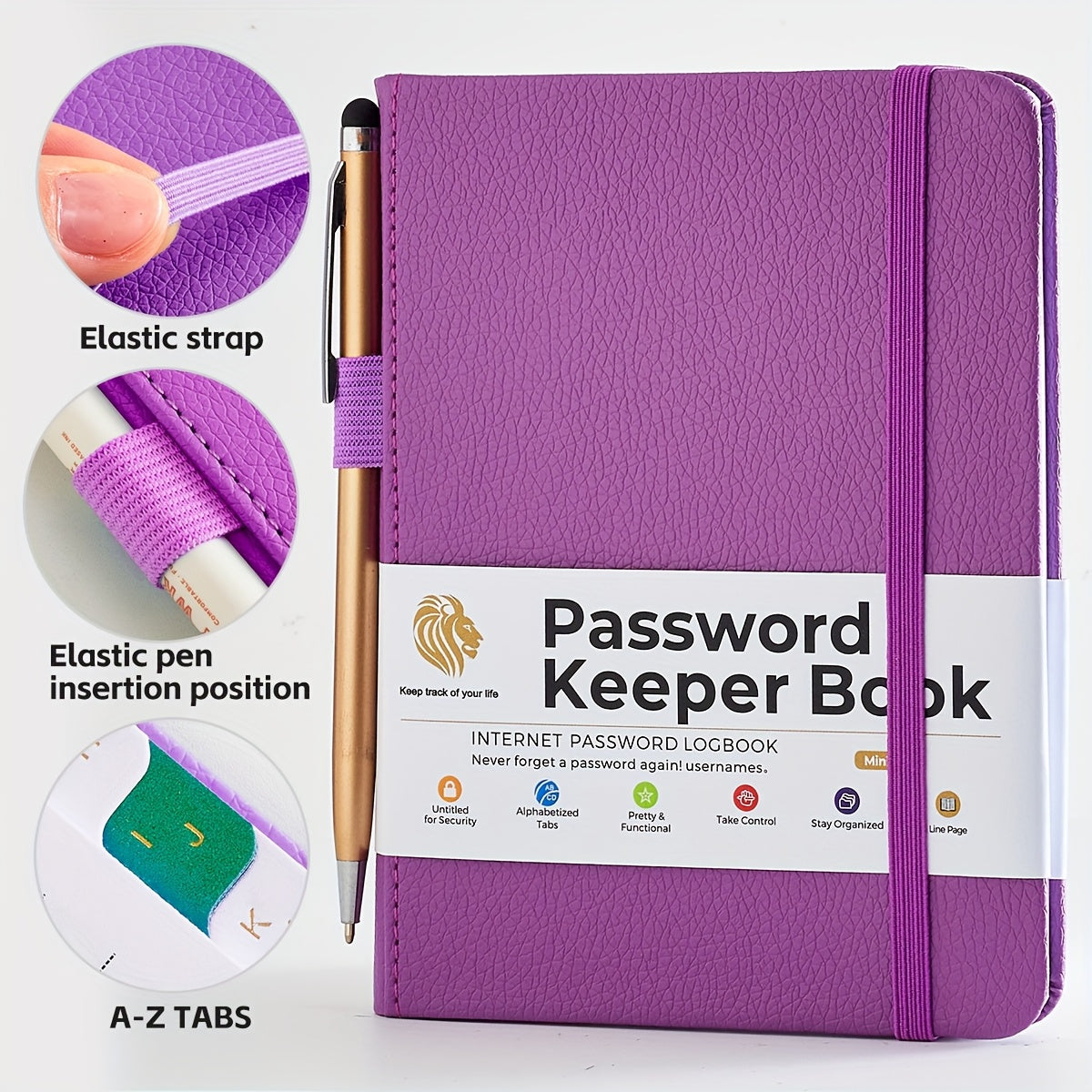 TEMU Book With Alphabetical Tabs, Small Password Books For Seniors, Password Notebook For Internet Website Address Log , Password Logbook To Stay