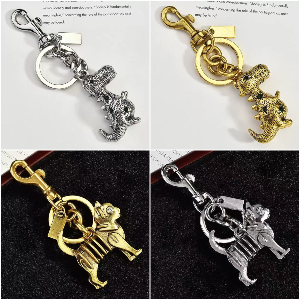 Designer bag charm Snail Dinosaur Cat Pretzel charm Keychain Small Small New York Cluster and Mushroom Keyring Hangings key chain co women Lanyards