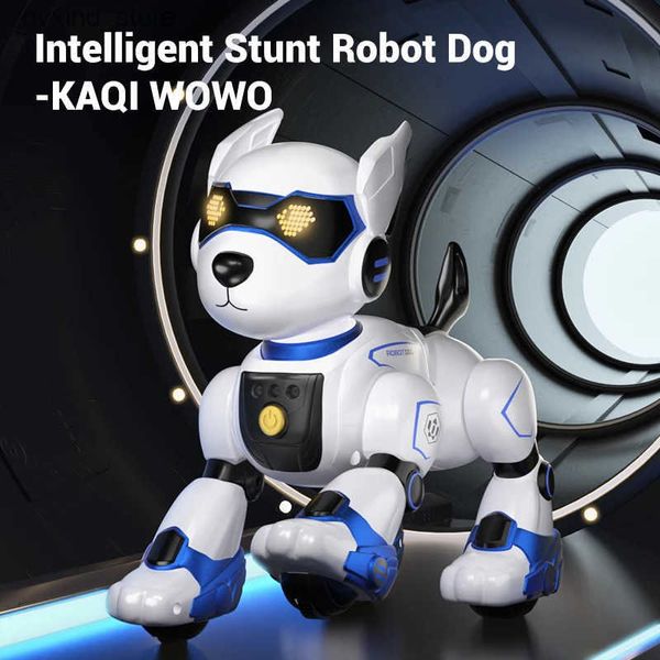 Electronics Robots JJRC R27 Intelligen Electronic Pets Robot Dog 2.4G RC Stunt Dog Voice Command Programmable Touch-Gesture Sense Music Danc