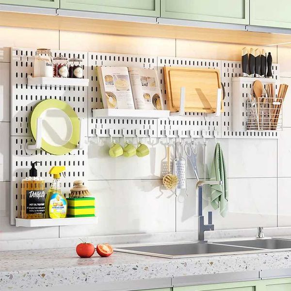 Storage Holders Racks Folding Wall Pegboard Wall Rack pegboard accessories room wall organizer shelves for gamer room panel wall tools Bathr