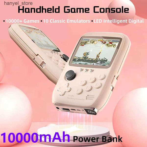 Portable Game Players DY19 Gaming Power Bank Retro Console 10000+Classic Video Games 10000mAh Capacity 3.2-inch LCD Screen Portable Handheld