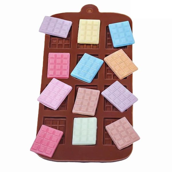 Silicone Mold 12 Even Chocolate Mold Fondant Molds DIY Candy Bar Mould Cake Decoration Tools Kitchen Baking Accessories