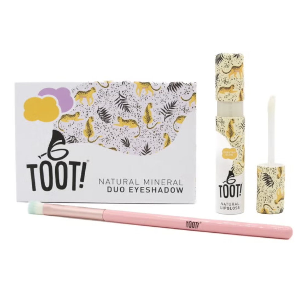 Toot! Cheetah Box-sæt med strålende øjenskygger og lipgloss