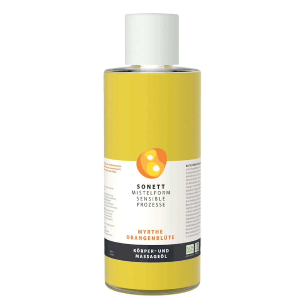 Sonett MITELFORM SENSIBLE PROZESSE Massage och kroppsolja, 485 ml myrten och apelsinblomma