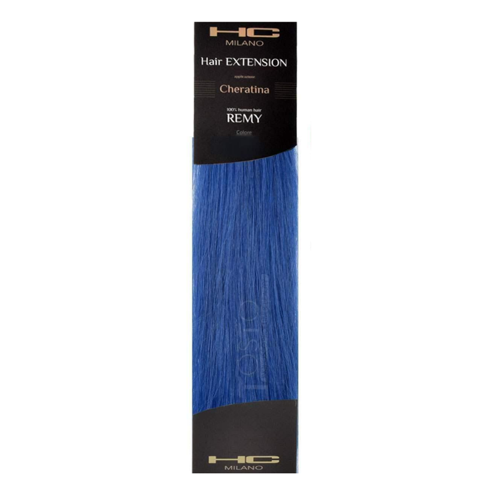 Hc milano Remy keratin forlengelse 50-55 cm farge blå