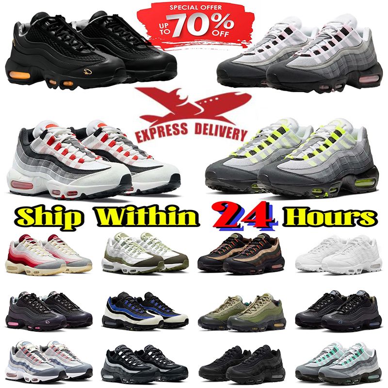 95 Running Shoes 95s Sneakers Mens Trainers Big Bubble Pink Foam Neon Corteiz Honey Triple Black White Grey Fog Sports Shoes