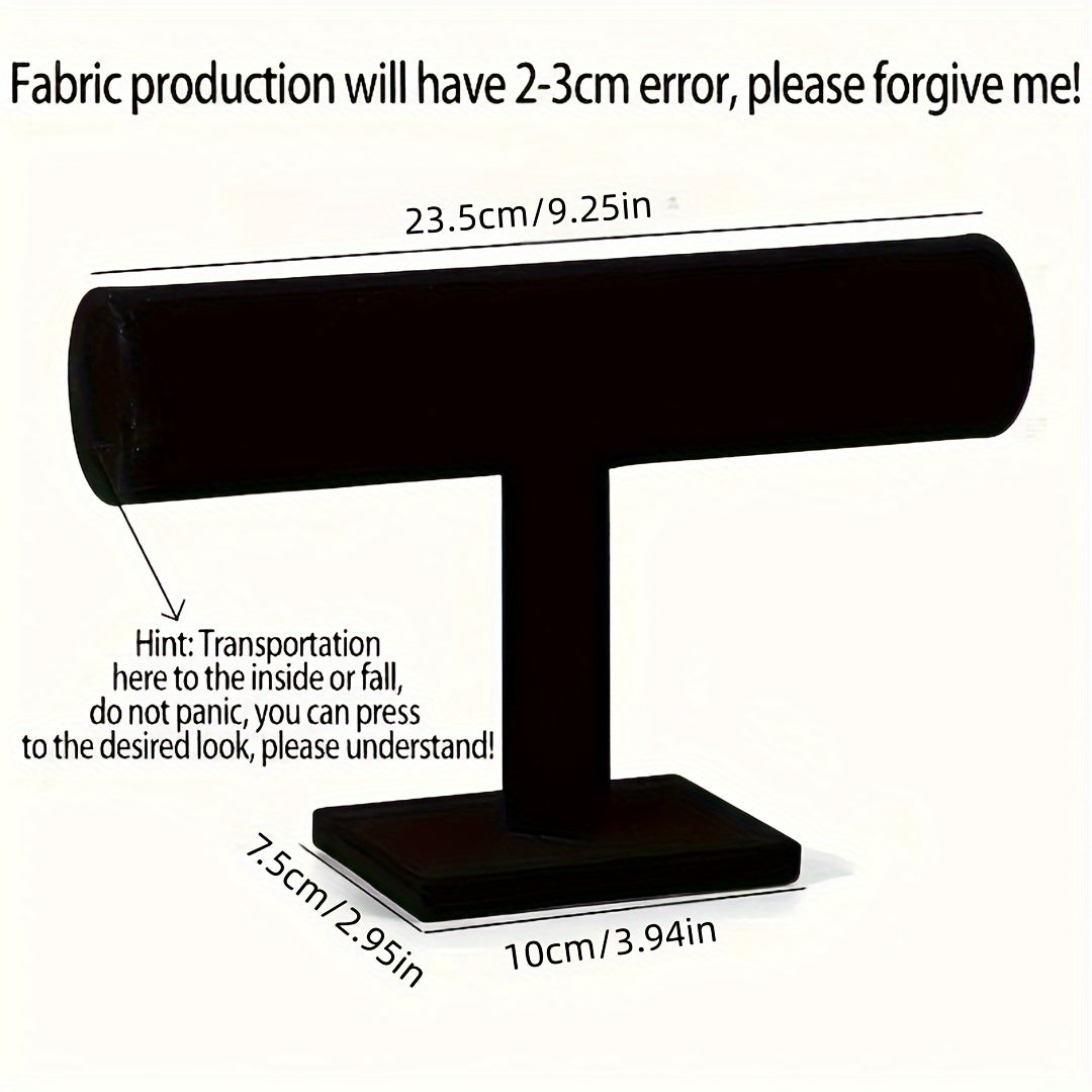 TEMU 1 Exquisite Bracelet Watch Display Stand - Fashionable Women' Organizer, Velvet Jewelry Bracelets And Watches Desktop Counter Display Prop