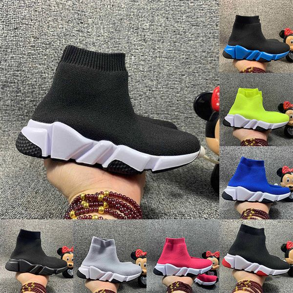 free shipping shoes kids sneakers platform designer casual sock shoes black white pink volt blue youth boys gilrs children dhgate toddler fl