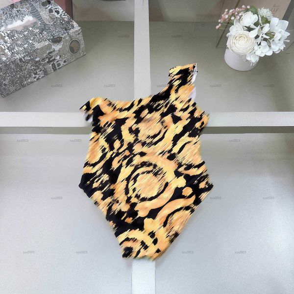 Fashion girls swimwear Multiple styles child Beach Bikinis kids designer clothes Gold print one-pieces swimsuit summer baby swimwears