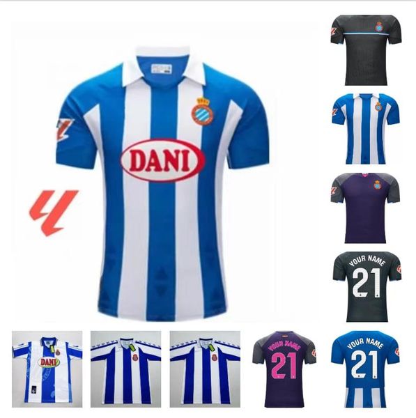 24 25 RCD Espanyol Soccer Jersey 2024 isco Football Shirt 2025 Men Kids Kit Set Camisetas Espana pre match Away Third sets football shirts R