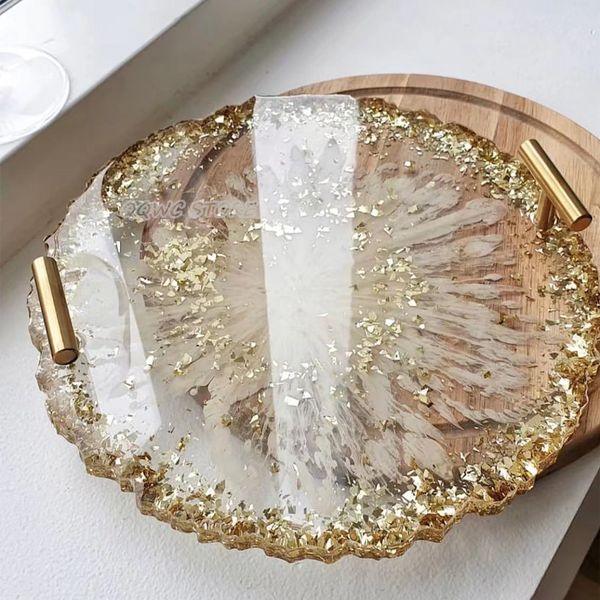 1-2pcs DIY tray silica gel mold large irregular tray swing tray UV resin mold crystal epoxy resin mold fruit tray tea tray