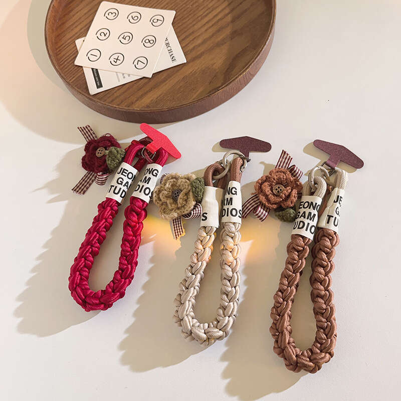 Niche liquor Hongshan tea wer mobile lanyard, car keychain wristband style pendant, universal phone case