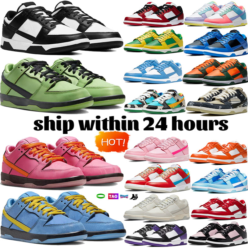 2024 mens Designer sneakers Running Shoes white black panda blossom bubbles buttercup Black Brown Chicago Split Coast Triple Pink UNC Shadow Easter