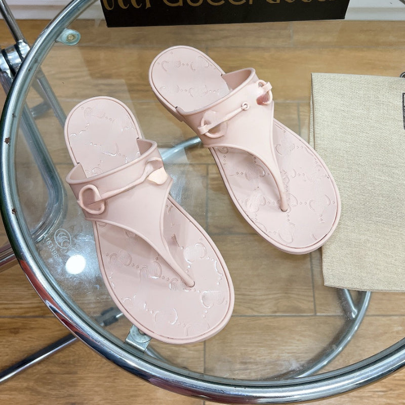 Brand Slippers Classic Logo Decorate Sandals Women Flip Flops