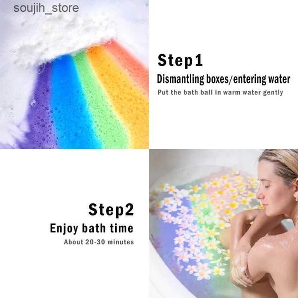 Bubble Bath Sdatter Rainbow Cloud salt essential oil moisturizing exfoliating bubble bath ball used for skin care natural bubble bath L24091