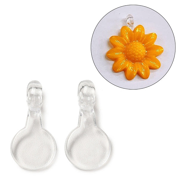 Balle piatte da incollare in plastica