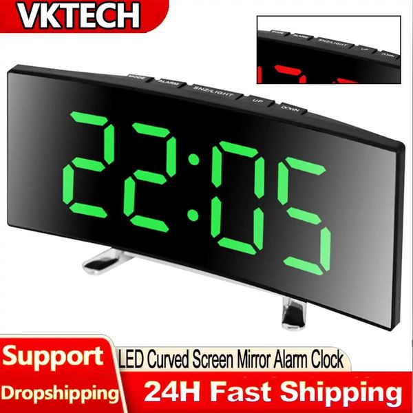 Bedside Table Clock Creative Digital Alarm Clock 6inch Large Display USB Charging-Battery Powered Mute for Home Office Dormitory Y240904