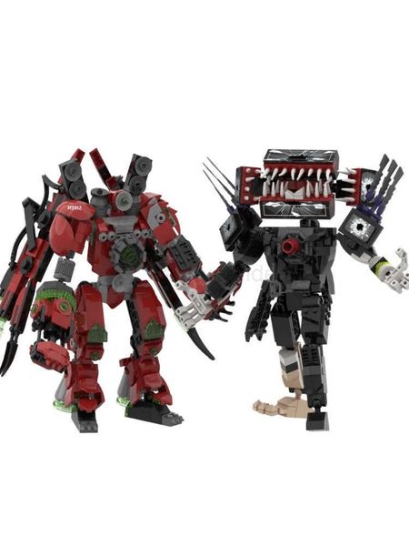 Building block Hot Ski Toilet Building Block Titan Clock Man 4.0 Zbie Drill CPU Axe Guitar Man Bricks Model Toys for Kid Birthday Gifts Z250