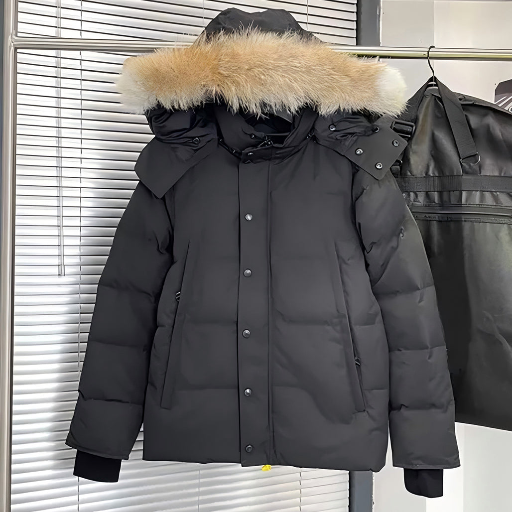 Mens Winter jacket 29 Wyndham jacket Parka Homme Warm Outerwear Wolf Fur Hooded Fourrure Manteau Jacket Coat Hiver Doudoune Black Label designer jac