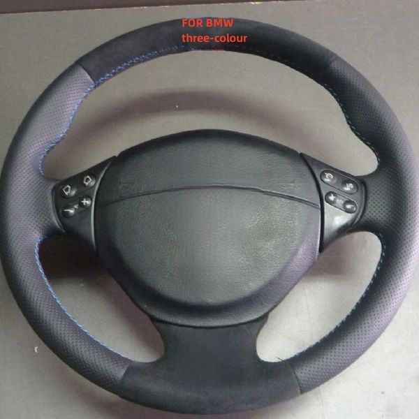 DIY Anti-Slip Suede Leather Car Steering Wheel Cover For BMW M Sport E36 1996-2000 E39 1995-2001 Z3 M E36-7 E36 Car Accessories