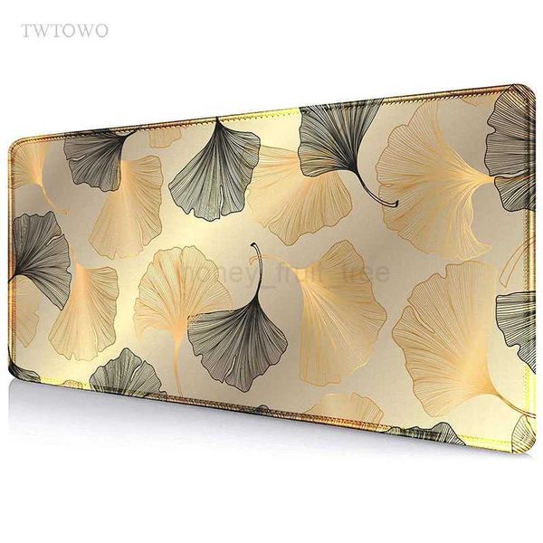 Golden Leaf Art Mouse Pad Gaming XL Custom Home HD Large Mousepad XXL keyboard pad Soft Non-Slip Office Laptop Table MatM240802