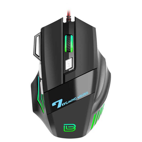 Mice BAJEAL Game G5 Luminous E-sports Mouse USB Mouse 7D Fire Key Mechanical HOT Wired Mouse S25211