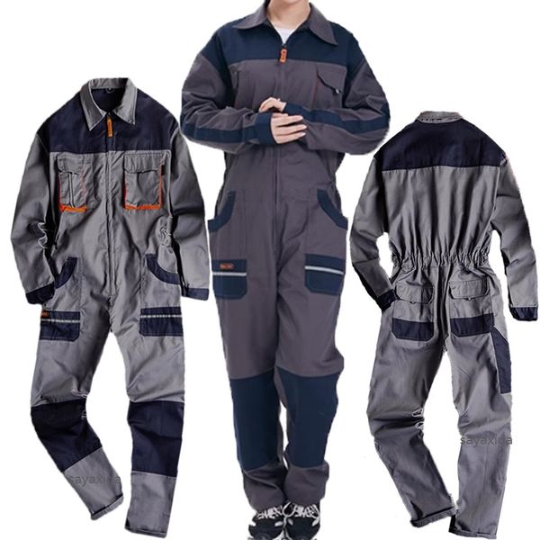 Work Overall Factory Uniform Working Coveralls Welding Suit Mechanic Repairmen Workshop Road Hi Vis Safety Work Clothing For Men