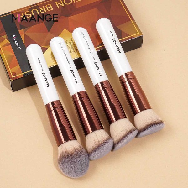 MAANGE 4Pcs Makeup Brushes with Case Foundation Concealer Powder Makeup Brush Soft Fluffy Bristles Big Cosmetic Brushes Set W241216