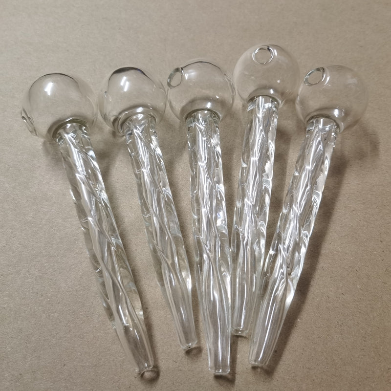 New thread design 32g Pyrex Glass Oil Burner Pipe Clear Color quality pipes transparent Great Tube tubes Nail tips