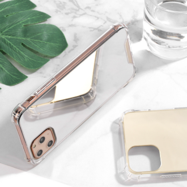 Acrylic 2-in-1 Fashion Mirror Four Corner For Apple 14-15 Painted Material Airbag Anti Drop Mirrored Phone Case sfg#9K