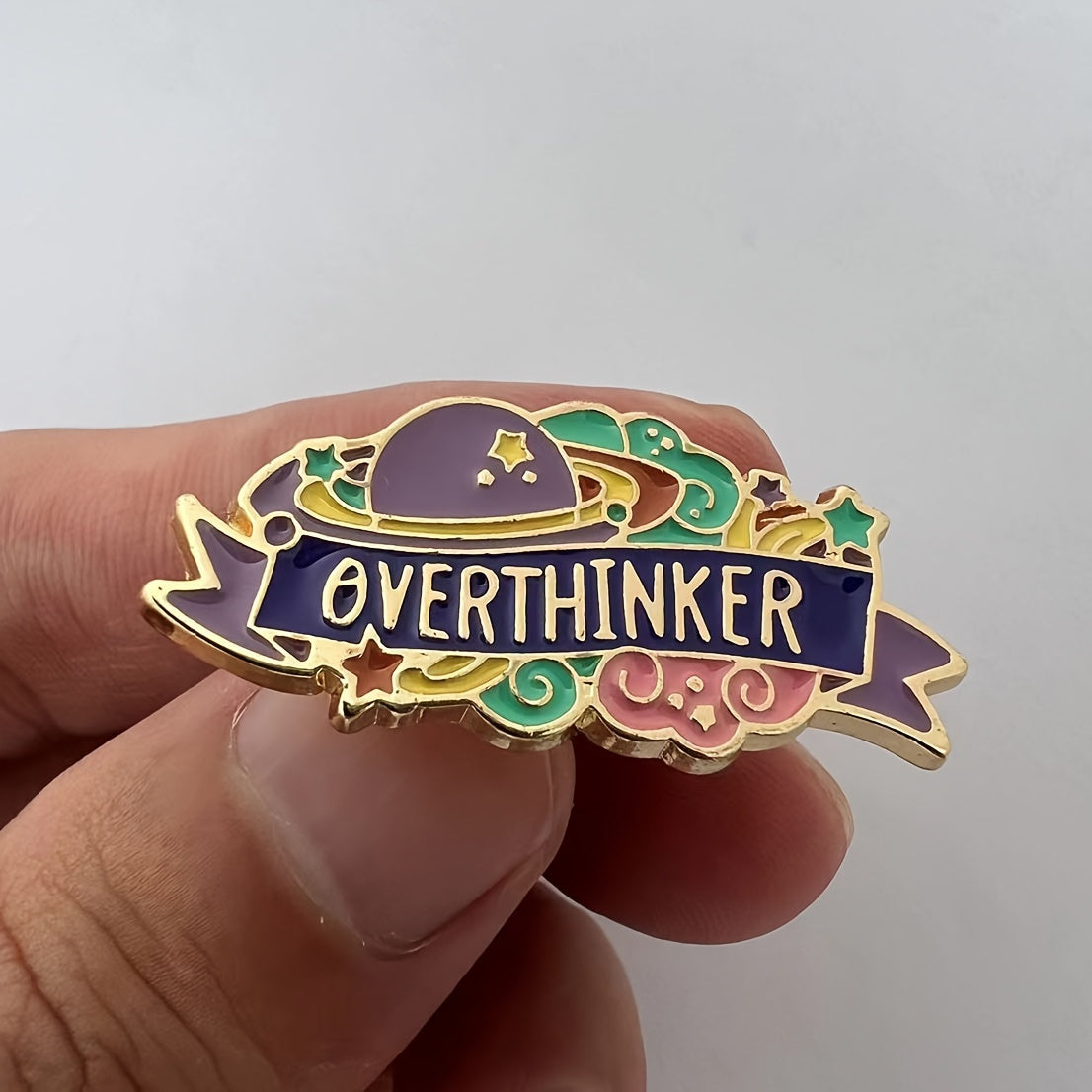 TEMU 1pc "" Enamel Lapel Pin - Stylish Fashion Accessory With Vibrant Colors And Design For Jackets, Bags, Hats - Alloy Material, Elegant Style