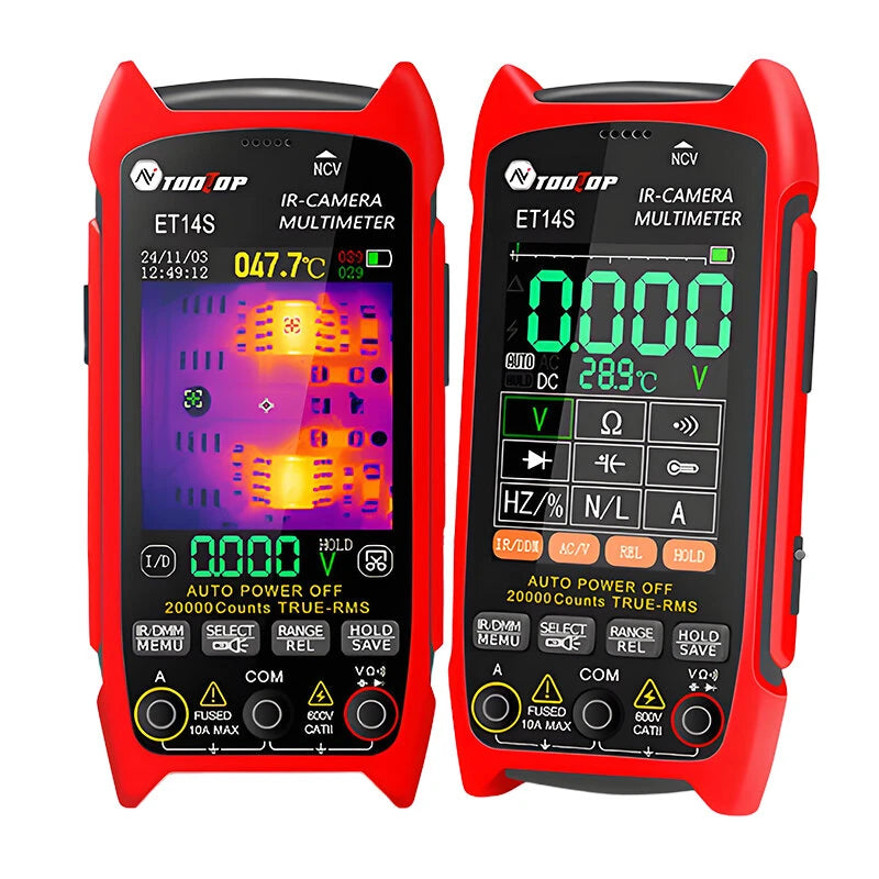 TOOLTOP ET14S-ET14SPRO Thermal Imaging Multimeter & PCB Circuit Board Tester ISR 240x240 -20°C to +550°C 25HZ 1000V DC 7