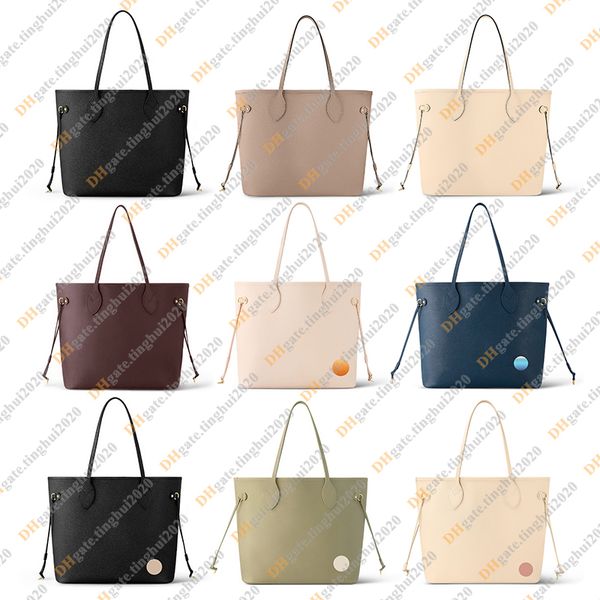 Ladies Fashion Casual Designe Luxury Cow Leather Totes Handbag Shoulder Bag Shopping Bag Bag With Pouch TOP Mirror Quality M45685 M45686 M46