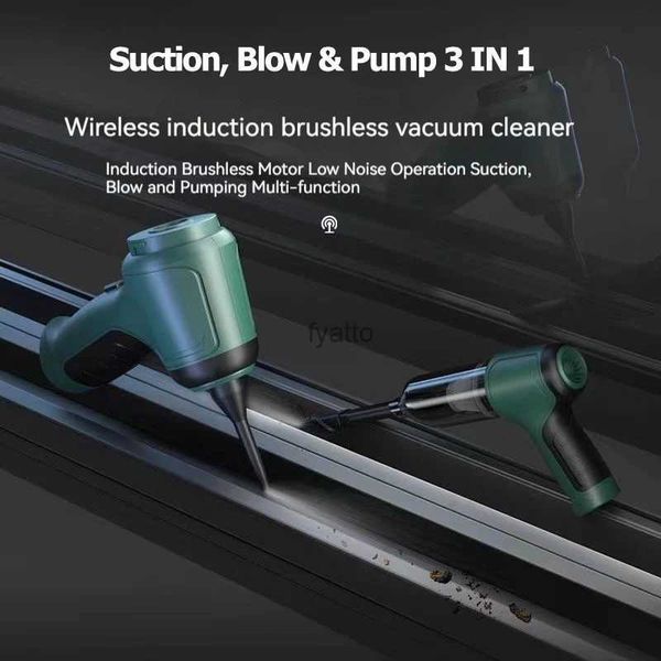 Vacuum Cleaners Car vacuum cleaner portable mini dust collector dry and wet household car dual-use wireless handheld cleaning device H240828