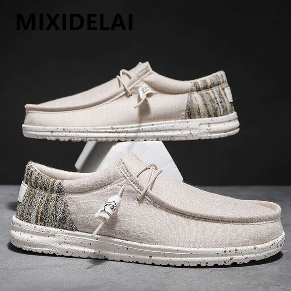New Men Casual Fashion Soft Canvas Breathable Walking Flat Sneakers Outdoor Light Men&#039;s Vulcanize Shoes