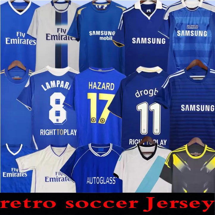 CFC 1999 Retro Soccer Jersey Lampard Torres Drogba 01 03 05 06 07 08 Football Shirts Camiseta WISE finals 2011 12 13 14 15 TERRY ROBBEN GULLIT Home