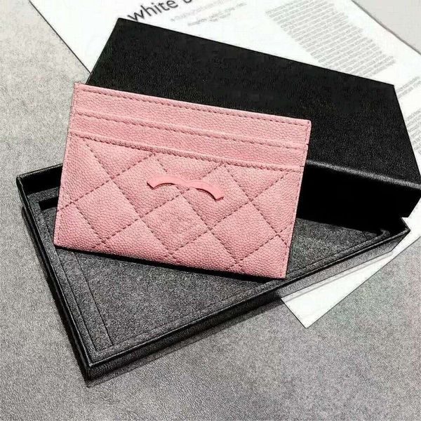 Women CardHolder Ava Designer Wallet Id Coin Cowhide Leather Fashion Key Pouch Men Card Holders Zippy Purses Chain Money Wallets Keychain