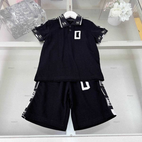 Luxury kids tracksuits Contrast logo T-shirt set baby clothes Size 120-170 CM designer Short sleeve POLO shirt and shorts