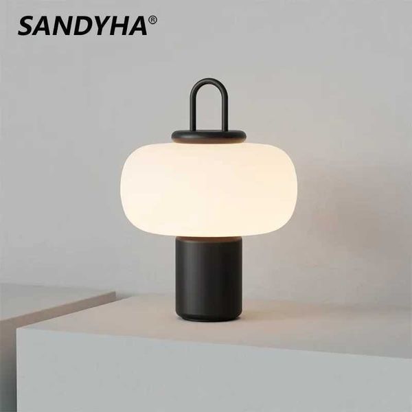 SANDYHA Modern Glass Desk Lamp Minimalist Design Living Room Bedroom Bedside Lamp Dining Table Lighting Fixtures Home Decoration Z250211