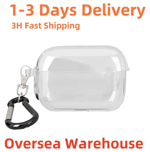 USA And Eu Stock For Airpods pro 2 4 air pods 2 3 4 Earphones Bluetooth Headphone Accessories Solid Transparent Cover Wireless Charging Box