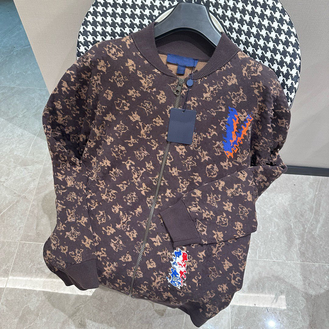 Luxury Fashion Designer Men&#039;s Jackets Embroidered letters all over the body Coat Winter Autumn Outerwear Men Women Windbreaker Zipper Knitted w