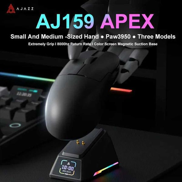 AJAZZ AJ159 APEX-AJ159PRO Wireless Gamer Mouse with RGB Magnetic Charging Base Lightweight AJ159P Gaming Mouse for PC Laptop Z250113