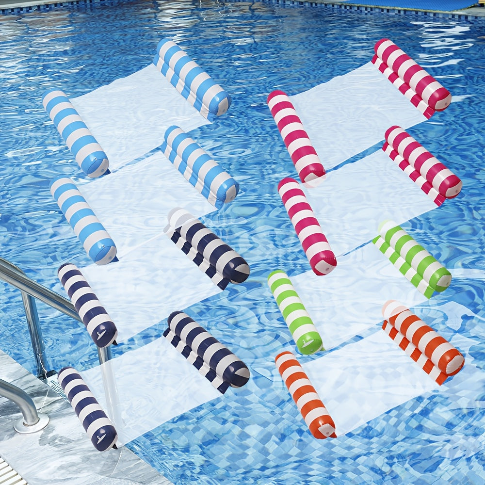 TEMU 8 Pack Pool Floats Adult Size, Inflatable Hammock Toys (, Lounge Chair, Hammock, ) Floats For Swimming Pool, For Vacation Fun And Rest,