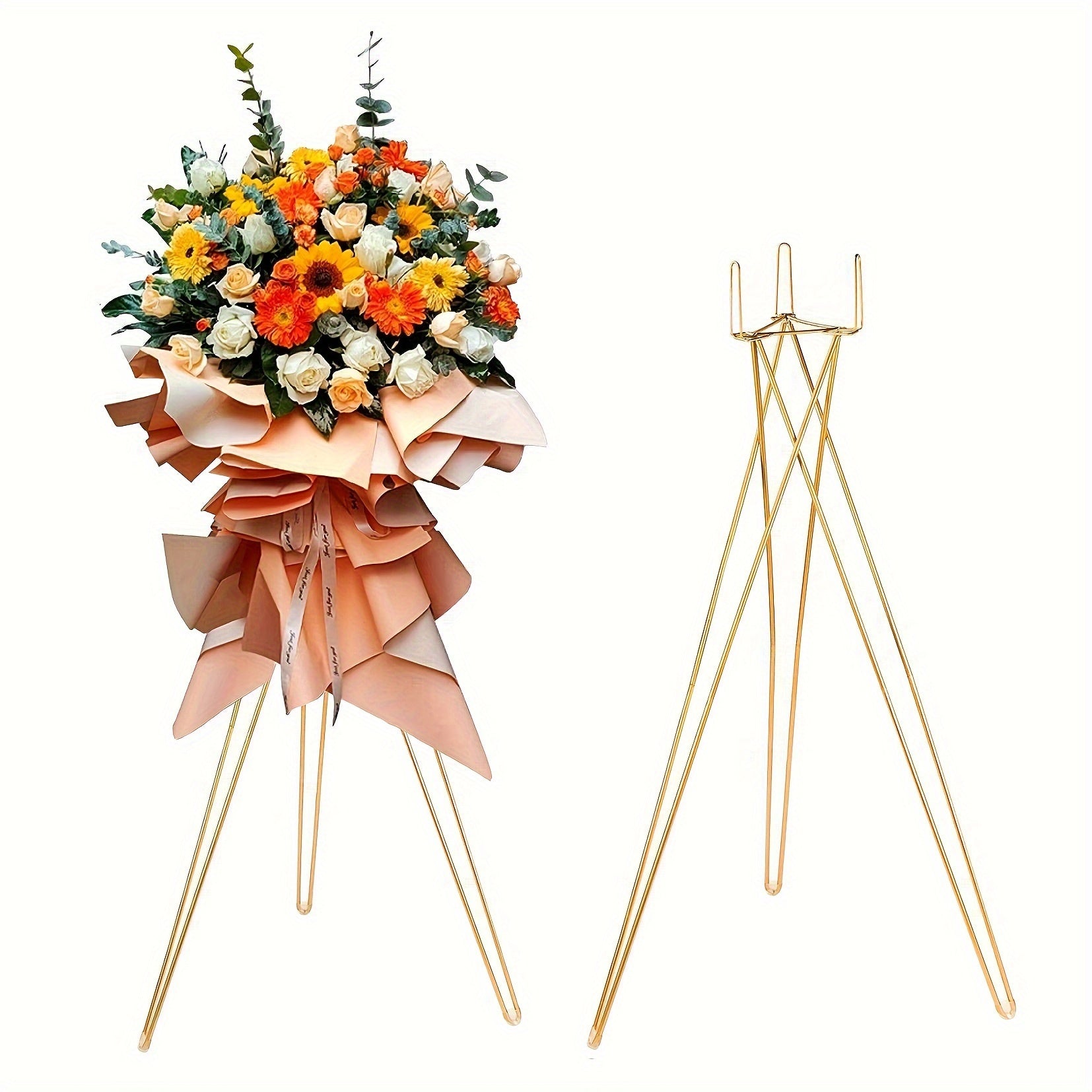 TEMU 2pcs-10pcs Of Centerpiece Vase, Tall Metal Flower Stand Versatile Flowers Rack Display Plant Holders For Weddings Party Reception Event Living