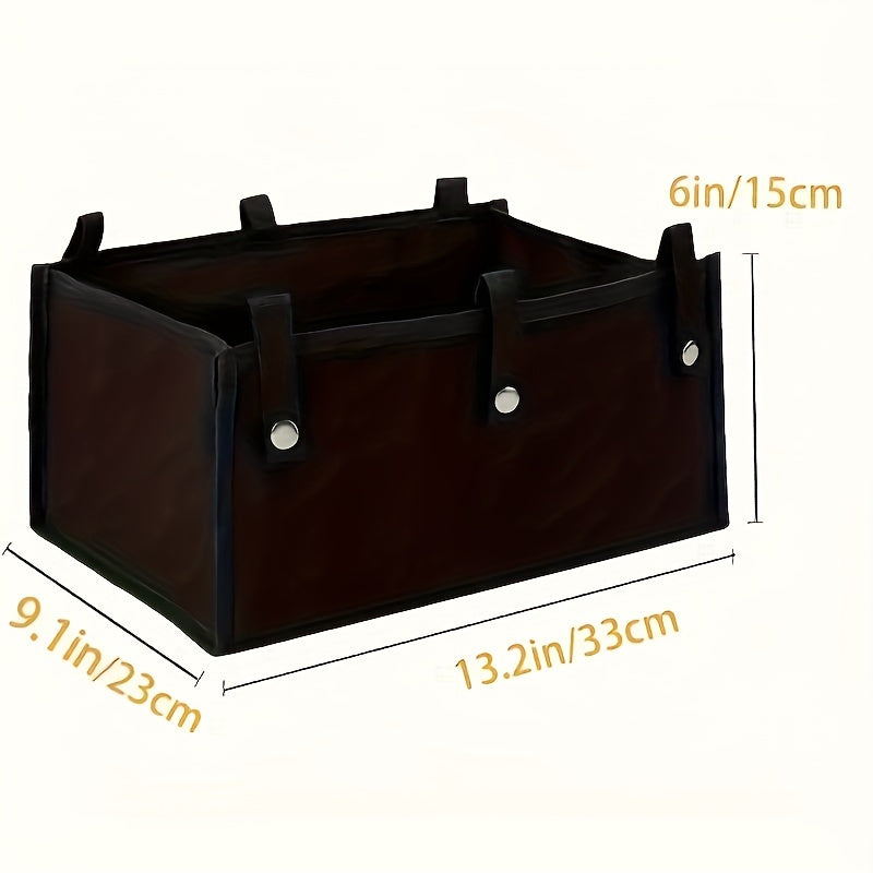 TEMU Heavy-duty Mobility Aid Storage Bag With Adjustable Shoulder Strap - Large Capacity Organizer For Walkers, Wheelchairs, - Holds Items, Cups,