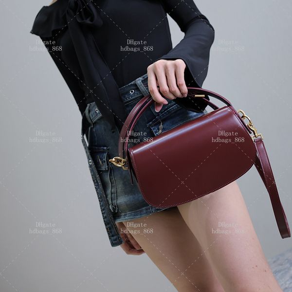 HALF MOON SHOULDER BAG Crossbody bags IN CALFSKIN Fashion Handbag Top Mirror quality Designer BAG With box Y409