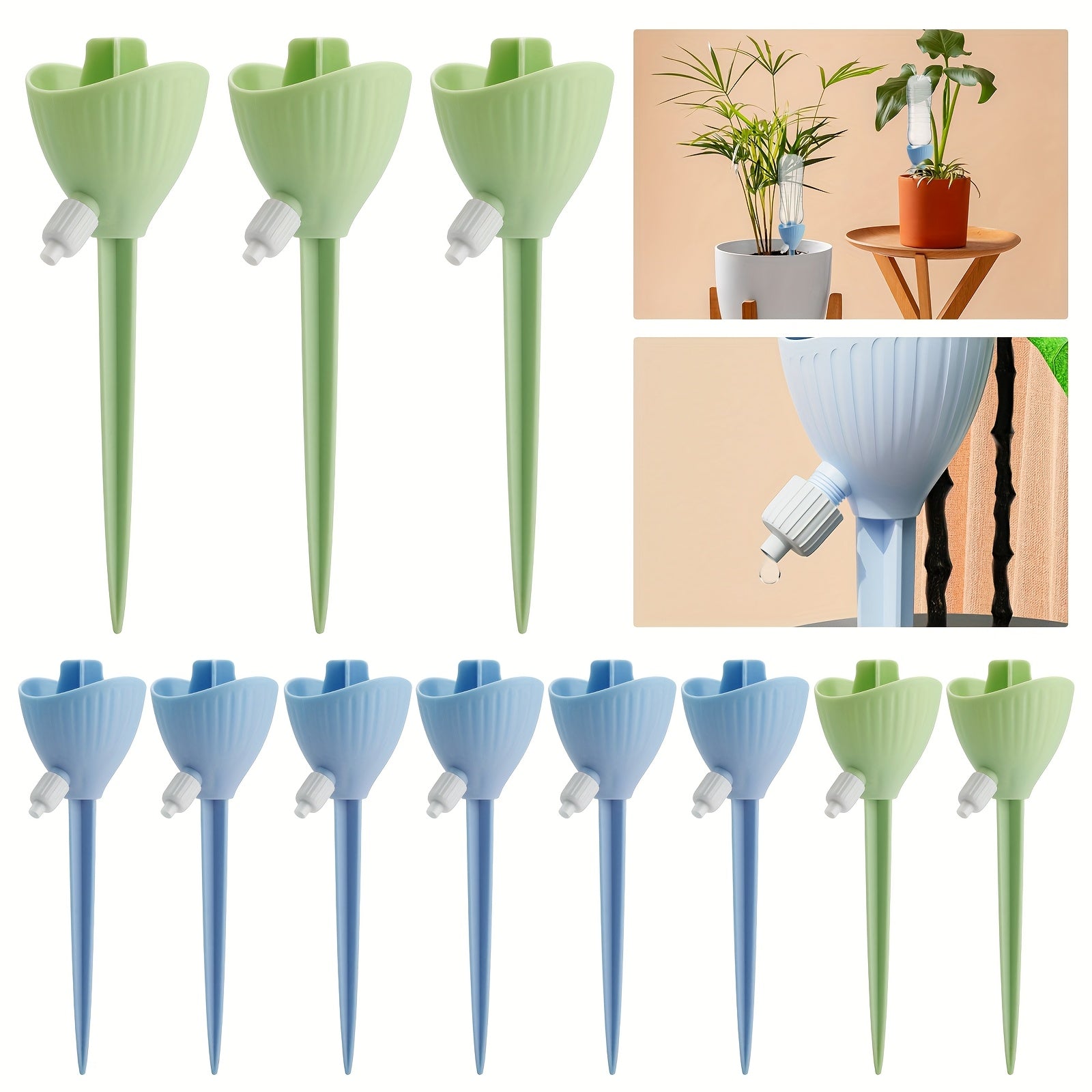 TEMU 10pcs Horticultural Watering Device, Automatic Watering Controller For Business Trips, Potted Plant Timed Drip