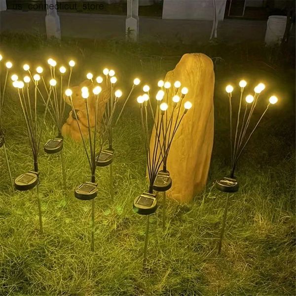 Solar Garden Lights 6-8-10 LED Solar Firefly Light Outdoor Waterproof Solar Garden Light Decorative Swinging Wind Dance Solar Light L240910