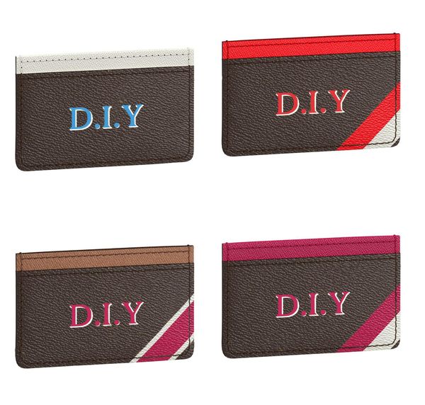 Card Holders Women MEN bag personalisation streak letter Custom bag DIY Do It Yourself handmade Customized personalized customizing Name